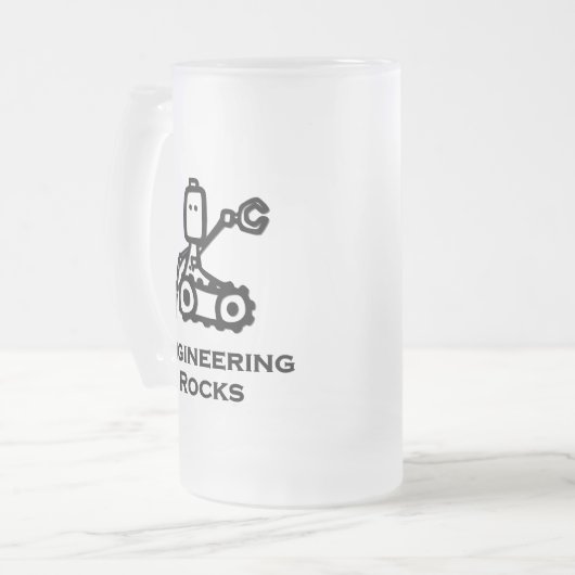 Engineer Bot Engineering Rocks Matglas Bierpul (Voorkant links)