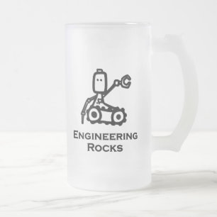 Engineer Bot Engineering Rocks Matglas Bierpul
