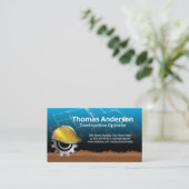 Engineer Builder | blauwdruk van een architect Visitekaartje (Staand voorkant)