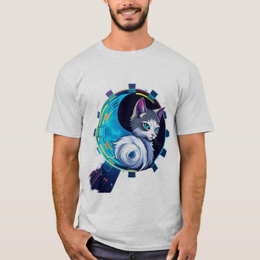 Engineer Cat Design T-shirt (Voorkant)
