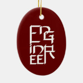 Engineer Character Keramisch Ornament (Achterkant)