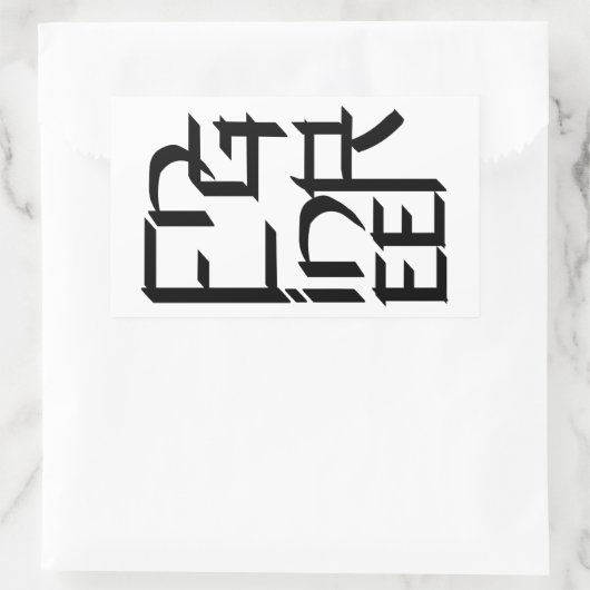 Engineer Character Rechthoekige Sticker (Tas)