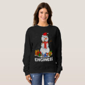 Engineer Christmas Funny Snowman Xmas Holiday Paja Trui (Voorkant volledig)