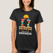 Engineer Construction Master Builder Building Bloc T-shirt (Voorkant)
