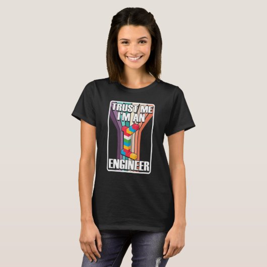 Engineer Construction Master Builder Building Bric T-shirt (Voorkant volledig)
