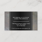 Engineer Consultant Visitekaartje - Rock Texture (Achterkant)
