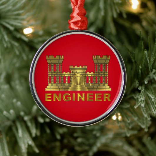 ENGINEER CORPS Christmas Metalen Ornament (Boom)