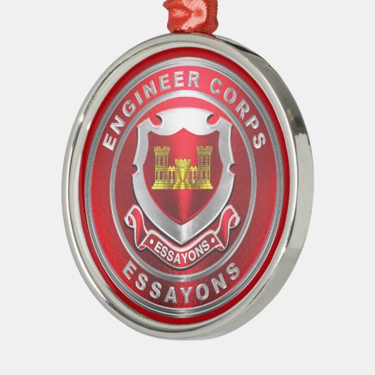 ENGINEER CORPS Christmas Metalen Ornament (Links)