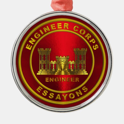 ENGINEER CORPS METALEN ORNAMENT (Voorkant)