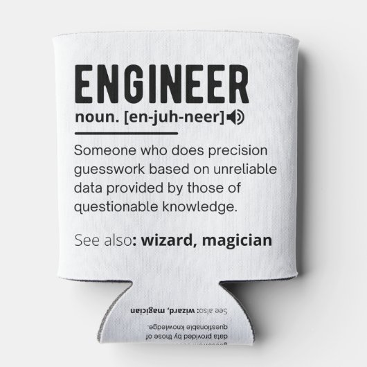 Engineer Definition Engineering Gift Blikjeskoeler (Achterkant)
