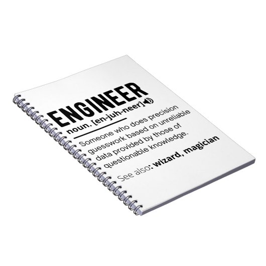 Engineer Definition Engineering Gift Notitieboek (Rechterzijde)