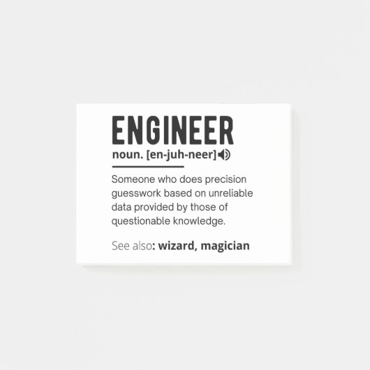 Engineer Definition Engineering Gift Post-it® Notes (Voorkant)