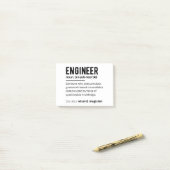 Engineer Definition Engineering Gift Post-it® Notes (Op bureau)
