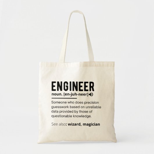 Engineer Definition Engineering Gift Tote Bag (Voorkant)
