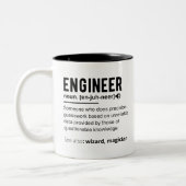 Engineer Definition Engineering Gift Tweekleurige Koffiemok (Links)