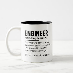 Engineer Definition Engineering Gift Tweekleurige Koffiemok
