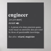 Engineer Definition Funny Engineering Mechanical C Poster (Voorkant)