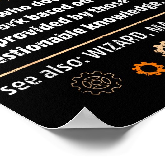 Engineer Definition Funny Engineering Nerdy Scienc Poster (Hoek)