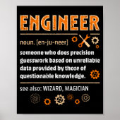 Engineer Definition Funny Engineering Nerdy Scienc Poster (Voorkant)