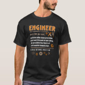 Engineer Definition Funny Engineering Wetenschap T-shirt (Voorkant)