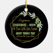 Engineer Definition Funny Humorisy Keramisch Ornament (Achterkant)
