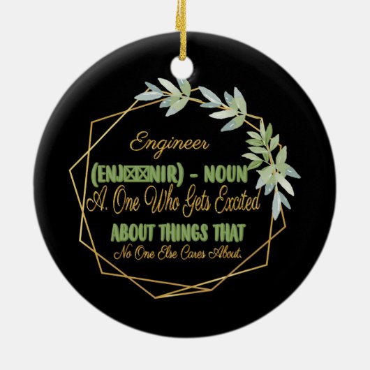 Engineer Definition Funny Humorisy Keramisch Ornament (Achterkant)