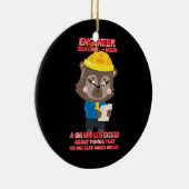 Engineer Definition Funny Sarcasm Keramisch Ornament (Rechts)