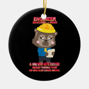 Engineer Definition Funny Sarcasm Keramisch Ornament