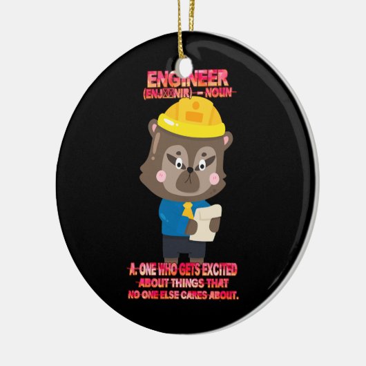 Engineer Definition Funny Sarcasm Keramisch Ornament (Links)