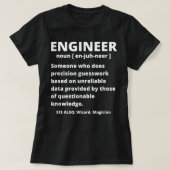 Engineer Definition - Funny Sarcastic Engineering T-shirt (Design voorkant)