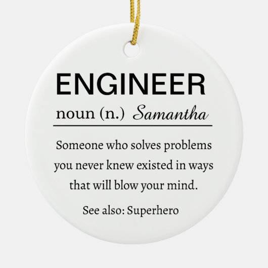 Engineer Definition Keramisch Ornament (Voorkant)