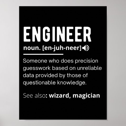 ENGINEER DEFINITION POSTER (Voorkant)