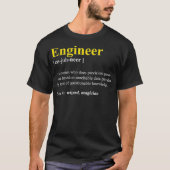 Engineer Definition t-Shirt Gift Funny Computer Ne (Voorkant)