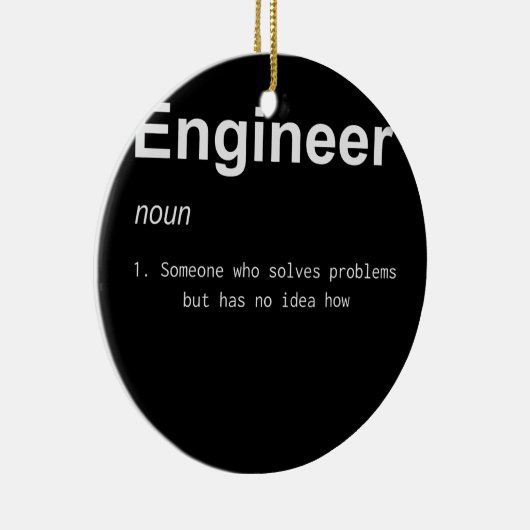 Engineer Definition voor Global Engineering Day Keramisch Ornament (Rechts)