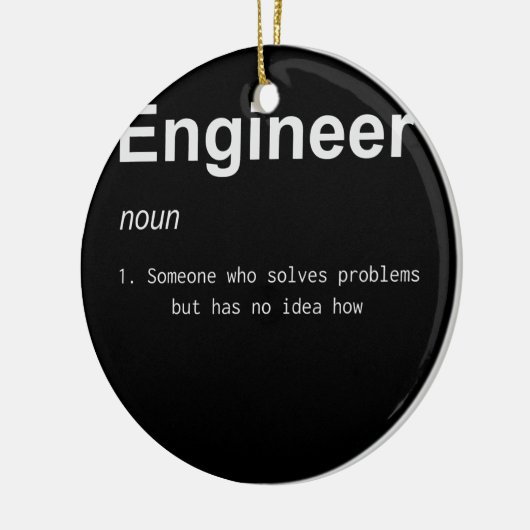 Engineer Definition voor Global Engineering Day Keramisch Ornament (Links)