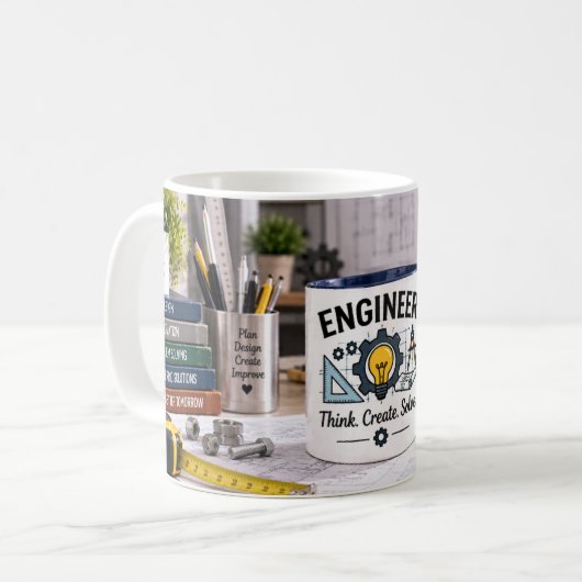 Engineer Denk Creëer Los Mop Koffiemok (Voorkant links)