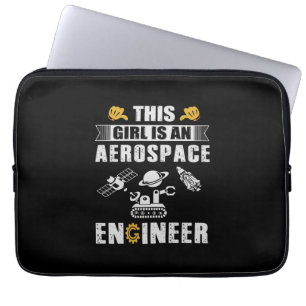 Engineer dit meisje is een ruimtevaartingenieur laptop sleeve