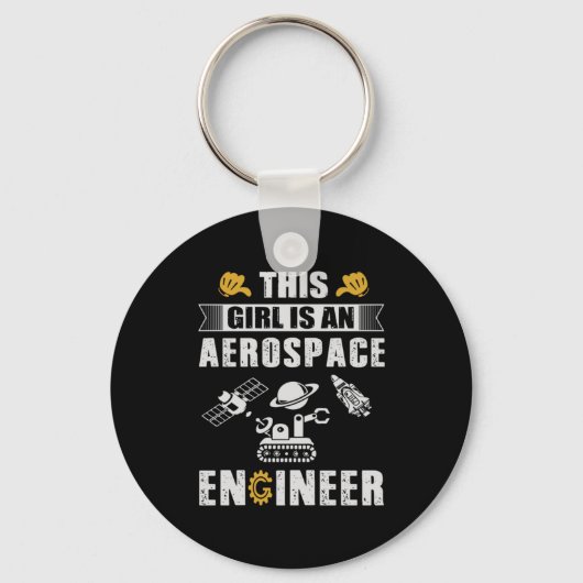 Engineer dit meisje is een ruimtevaartingenieur sleutelhanger (Voorkant)