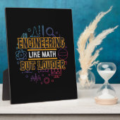 Engineer Engineering als Wiskunde Fotoplaat (Zijkant)
