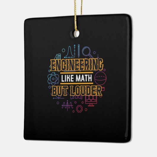 Engineer Engineering als Wiskunde Keramisch Ornament (Links)