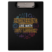 Engineer Engineering als Wiskunde Klembord (Voorkant)