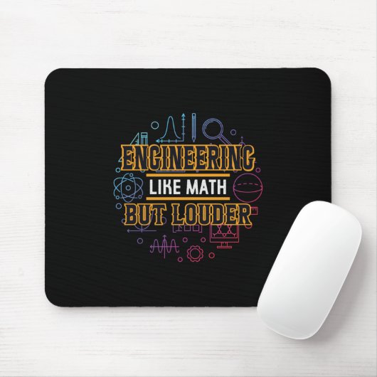Engineer Engineering als Wiskunde Muismat (Met muis)