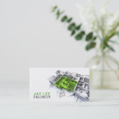 Engineer, Engineering, Architect, Builder Visitekaartje (Staand voorkant)