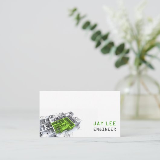 Engineer, Engineering, Architect, Builder Visitekaartje (Staand voorkant)