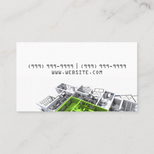 Engineer, Engineering, Architect, Builder Visitekaartje (Achterkant)