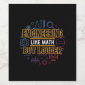Engineer Engineering Like Math Wijn Etiket (Enkel label)