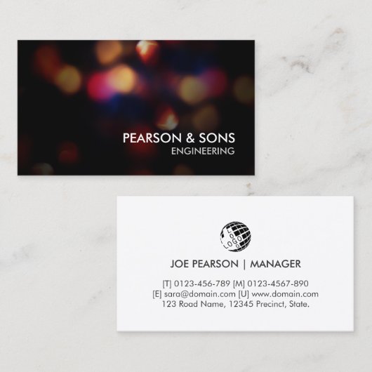 Engineer Engineering Technical Visitekaartje (Voorkant / Achterkant)