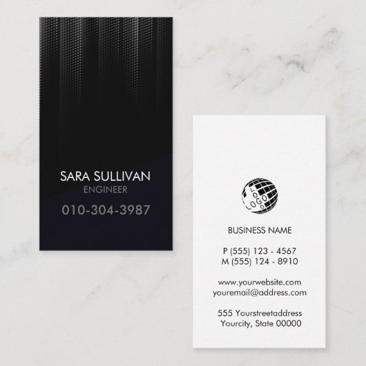 Engineer Engineering Technologie Visitekaartje (Voorkant / Achterkant)