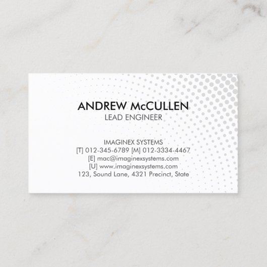 Engineer Engineering Technologie Visitekaartje (Achterkant)