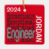 Engineer Extraordinaire CUSTOM Keramisch Ornament (Voorkant)